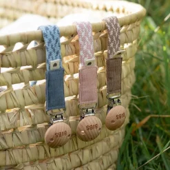 BIBS Pacifier Clip Braided - Ivory/Vanilla