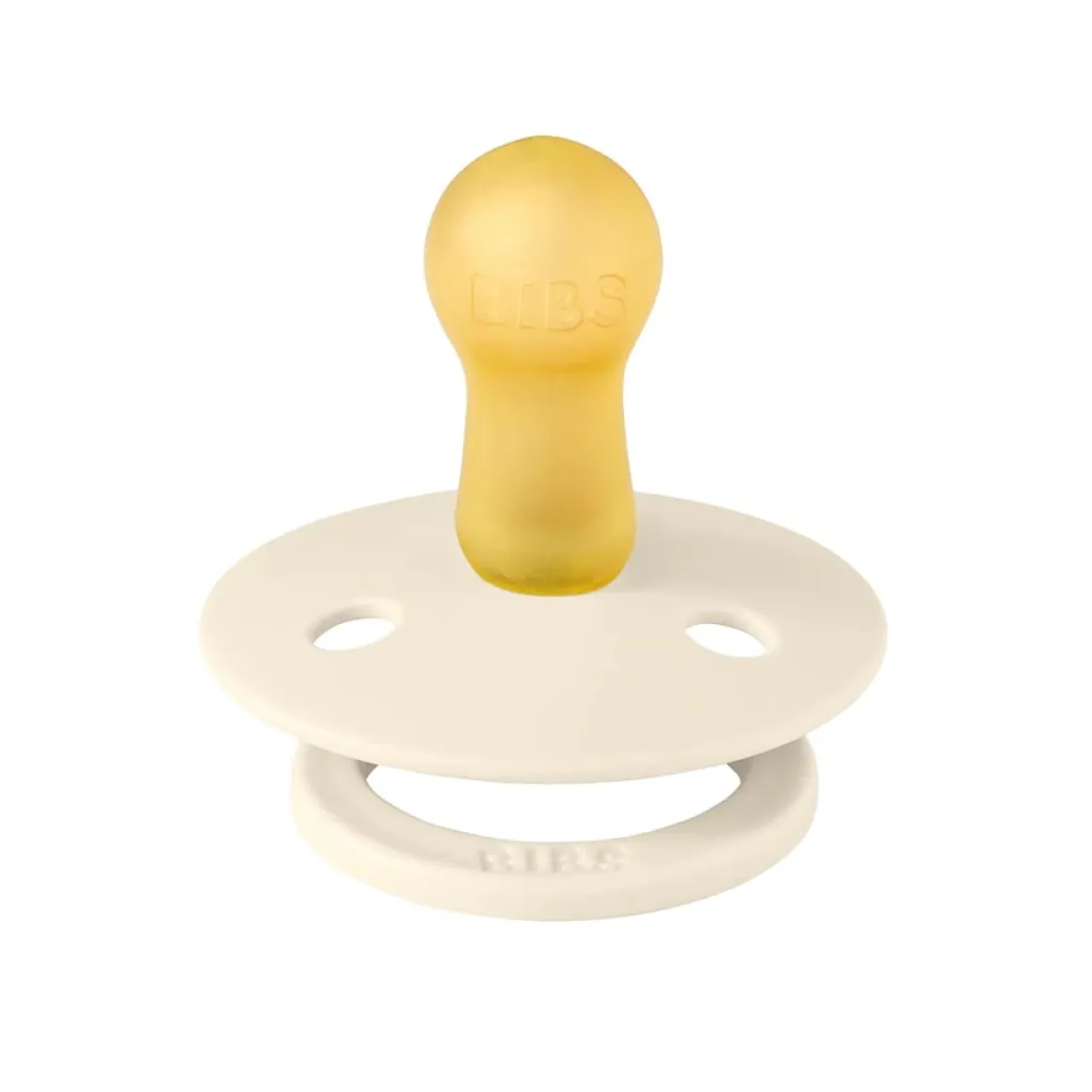 BIBS Studio Colour Pacifier, 2 Pack - Pin Ivory/Vanilla Mix - Size 1 (0+ m)