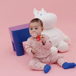 BIBS x Moomin Colour Pacifier, 2 Pack - Dancing/Candy Apple Mix - Size 1 (0+ m)