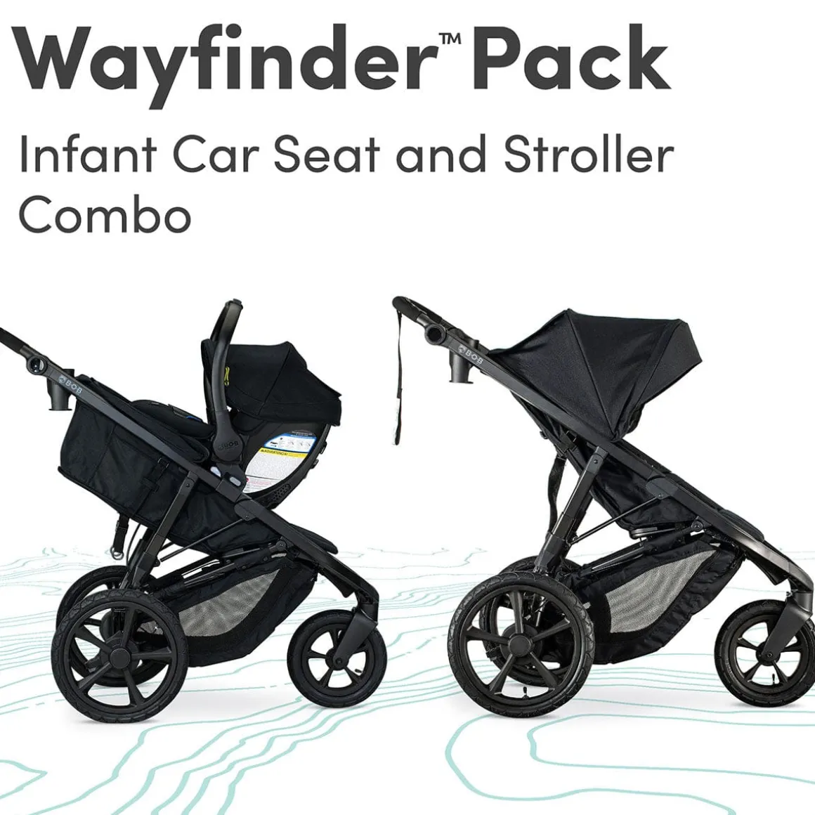 BOB Wayfinder + Champ ClickTight Travel System - Nightfall