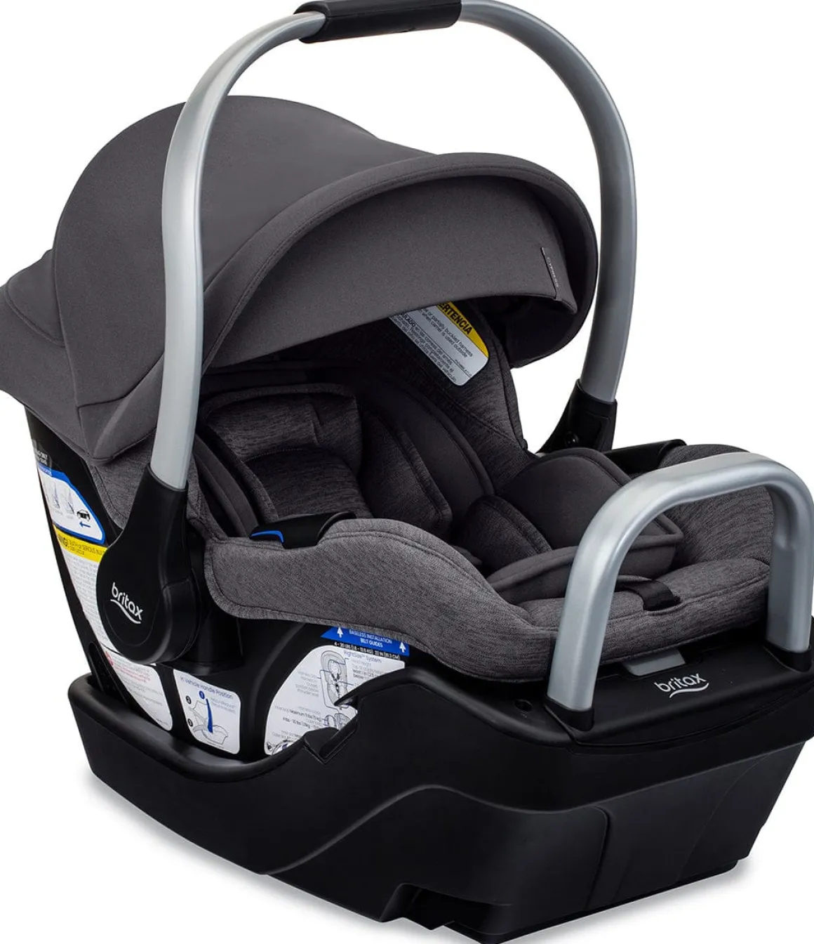 Britax Cypress Infant Car Seat with Alpine Anti-Rebound Base - Ponte Stone