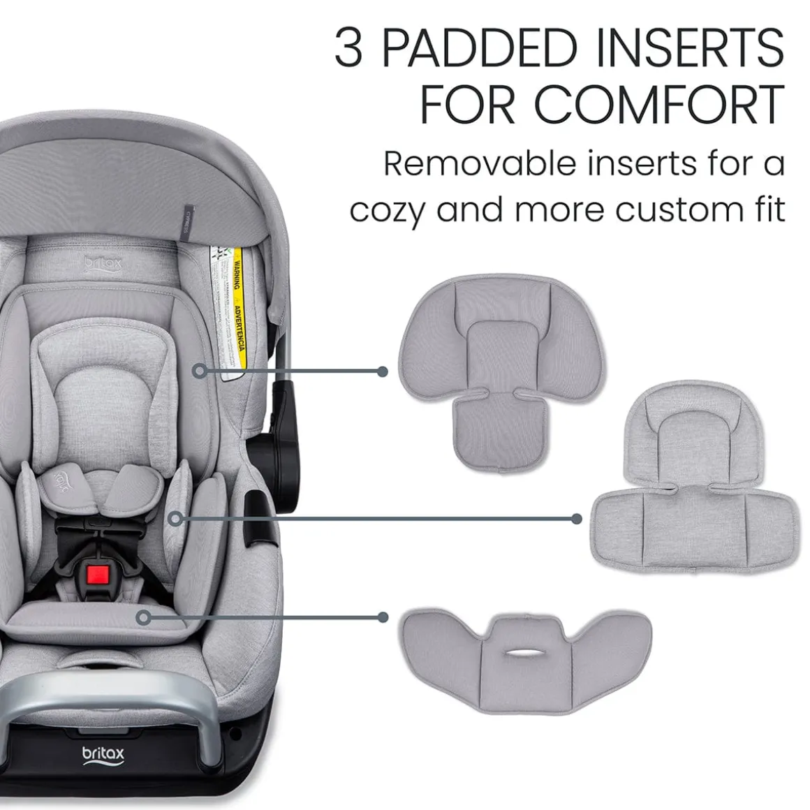 Britax Cypress Infant Car Seat with Alpine Anti-Rebound Base - Ponte Stone