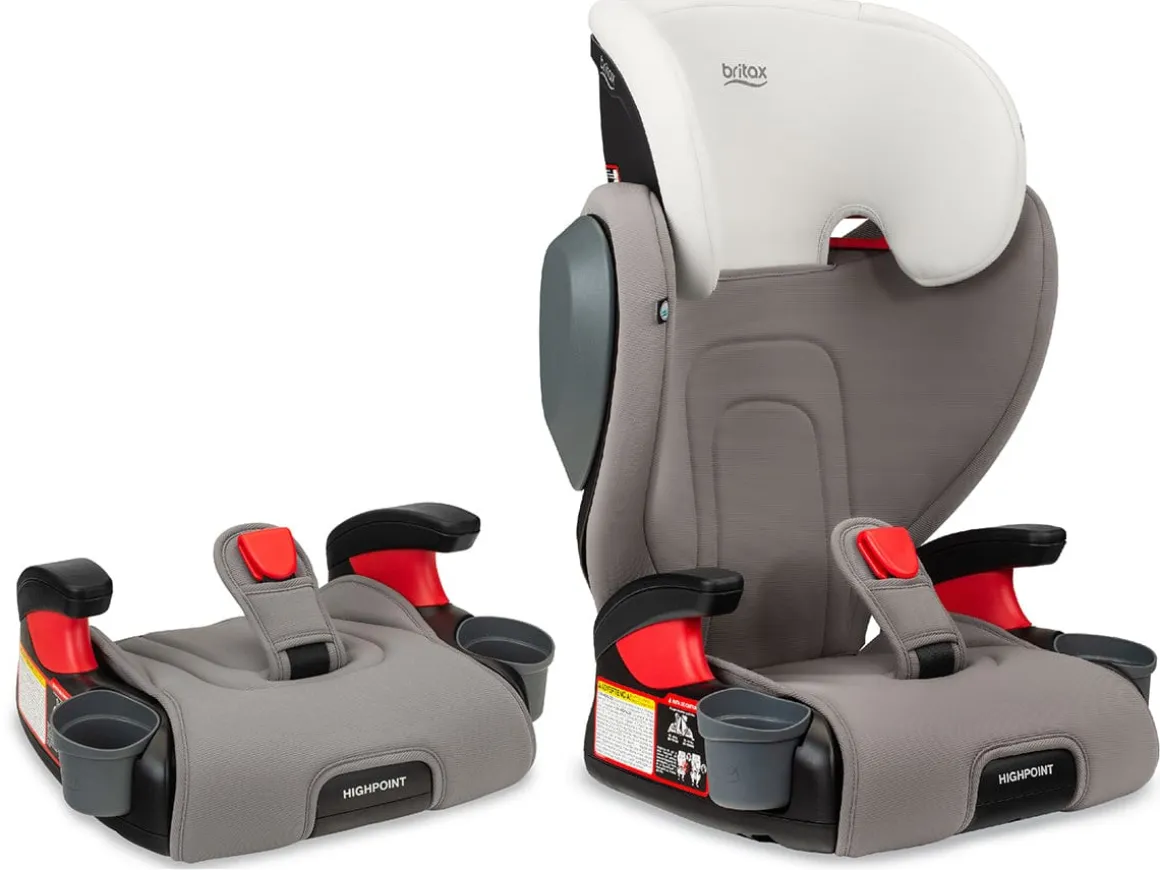 Britax Highpoint 2-Stage Belt Positioning Booster Car Seat - Gray Ombre