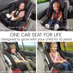 Britax One4Life All-in-One Convertible Car Seat, ClickTight & SafeWash - Raven Black