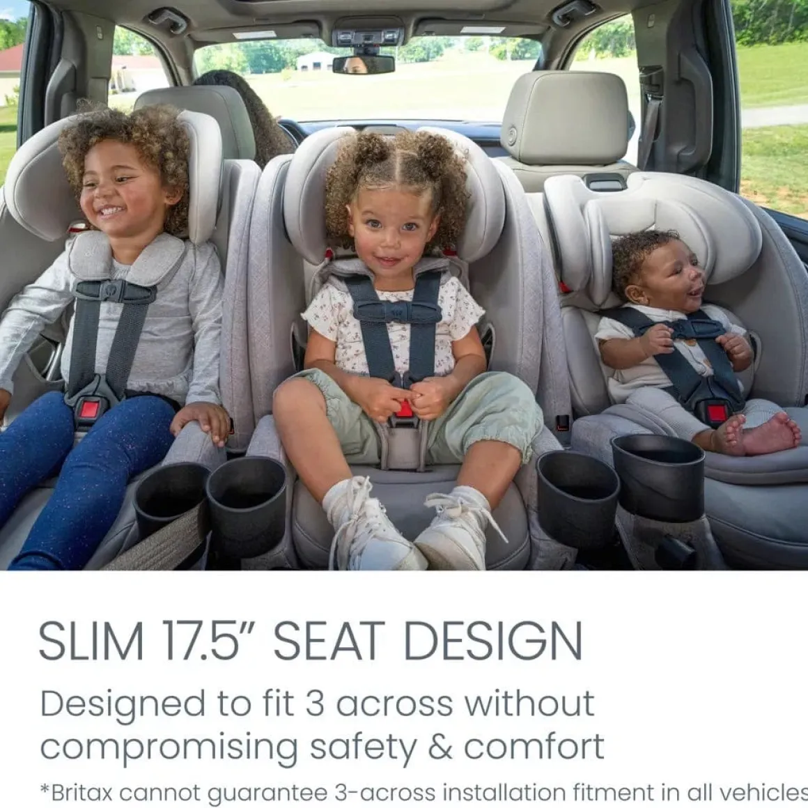 Britax One4Life Slim ClickTight All-in-One Convertible Car Seat, SpaceSaver Design - Parchment
