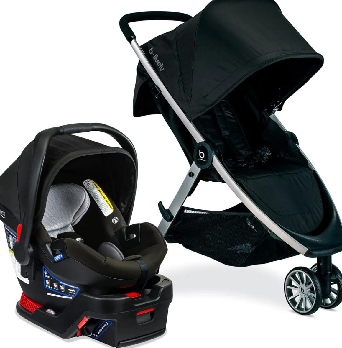 Britax OPEN BOX B-Lively & B-Safe Gen2 FlexFit Travel System - Twilight (SafeWash)