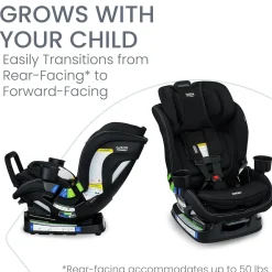 Britax Poplar S ClickTight Convertible Car Seat, Slim 17-Inch Design - Onyx