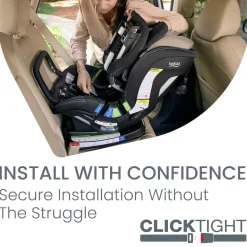 Britax Poplar S ClickTight Convertible Car Seat, Slim 17-Inch Design - Sand Onyx