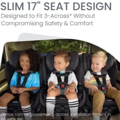 Britax Poplar S ClickTight Convertible Car Seat, Slim 17-Inch Design - Stone Onyx