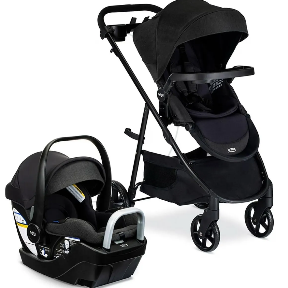 Britax Willow Brook S+ Travel System with Alpine Anti-Rebound Base - Raven Black