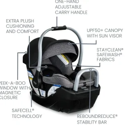 Britax Willow Grove SC Travel System - Pindot Onyx