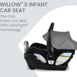 Britax Willow S Infant Car Seat with Alpine Anti-Rebound Base - Graphite Onyx