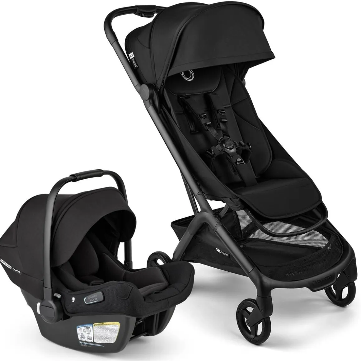 Bugaboo Butterfly 2 + Turtle Air Shield Travel System Bundle - Black / Heritage Black / Heritage Black / Black