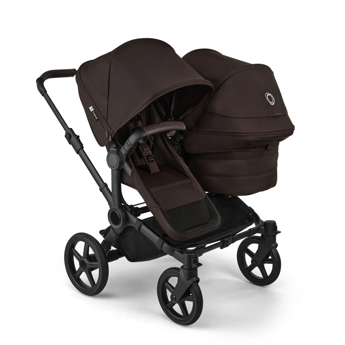 Bugaboo Donkey 6 Complete Single-to-Double Stroller - Black / Cocoa Brown / Cocoa Brown