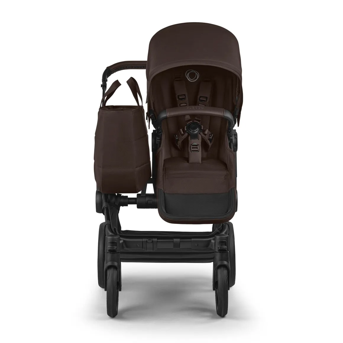 Bugaboo Donkey 6 Complete Single-to-Double Stroller - Black / Cocoa Brown / Cocoa Brown