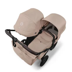 Bugaboo Donkey 6 Complete Single-to-Double Stroller - Black / Desert Taupe Melange / Desert Taupe Melange