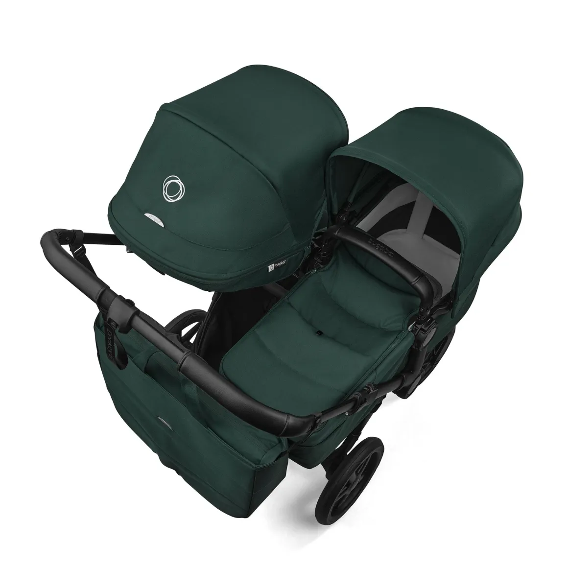 Bugaboo Donkey 6 Duo Complete Stroller Bundle - Black / Fern Green / Fern Green