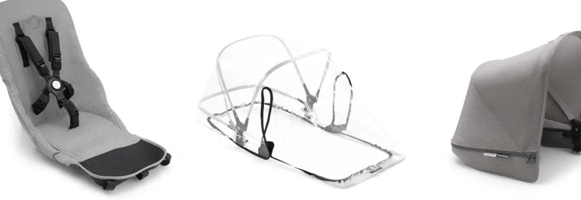 Bugaboo Donkey 2 Duo Fabric Set - Mineral Light Grey