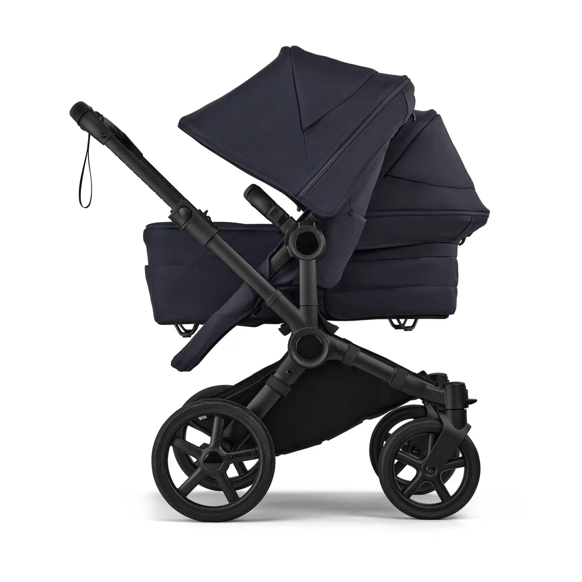 Bugaboo Donkey 6 Duo + Turtle Air Shield Travel System Bundle - Black / Deep Indigo / Deep Indigo