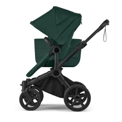 Bugaboo Donkey 6 Duo + Turtle Air Shield Travel System Bundle - Black / Fern Green / Fern Green