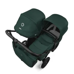 Bugaboo Donkey 6 Duo + Turtle Air Shield Travel System Bundle - Black / Fern Green / Fern Green