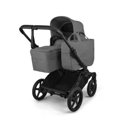 Bugaboo Donkey 6 Duo + Turtle Air Shield Travel System Bundle - Black / Moon Grey / Moon Grey