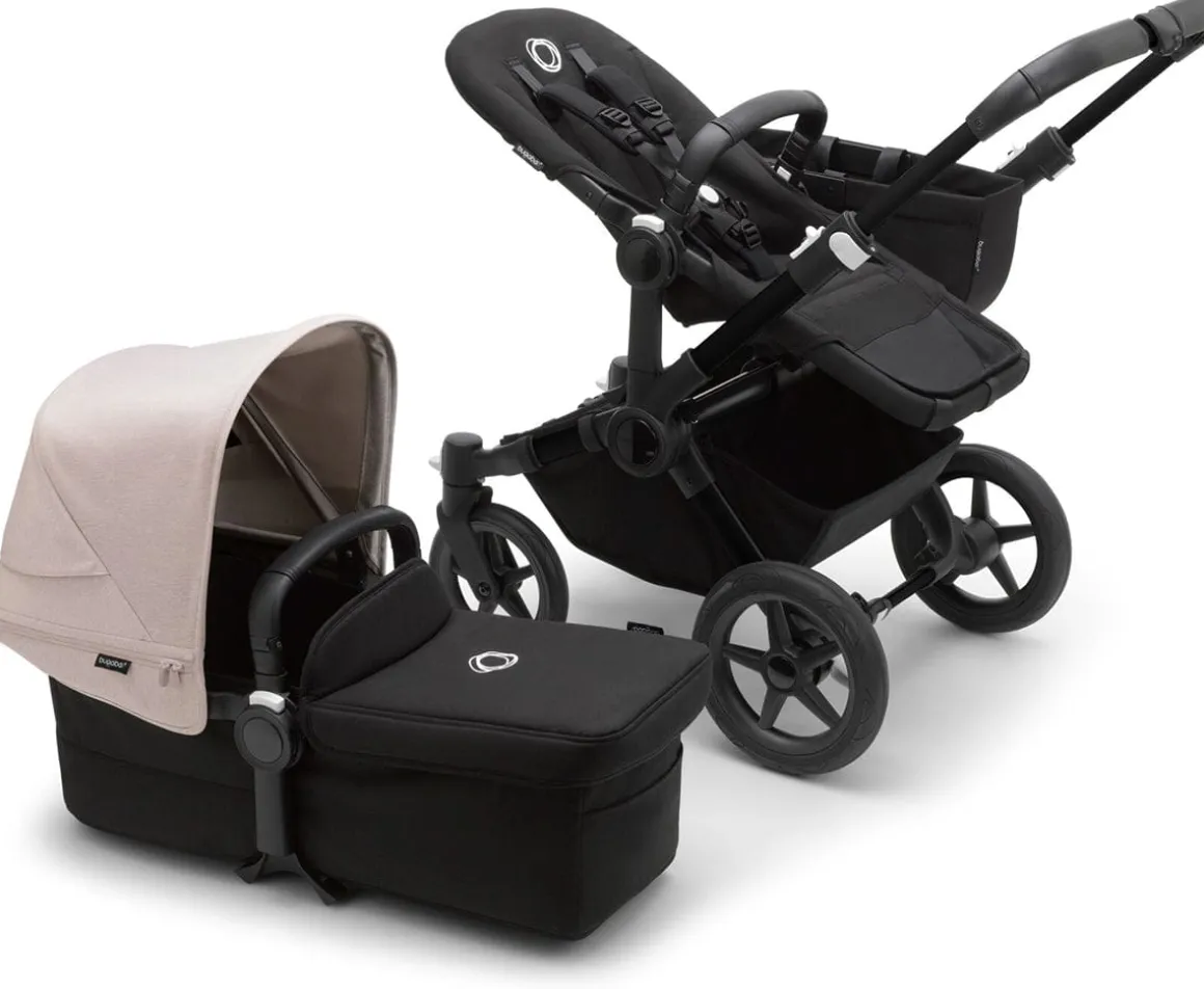 Bugaboo Donkey 5 Mono Complete Single-to-Double Stroller - Black / Midnight Black / Misty White
