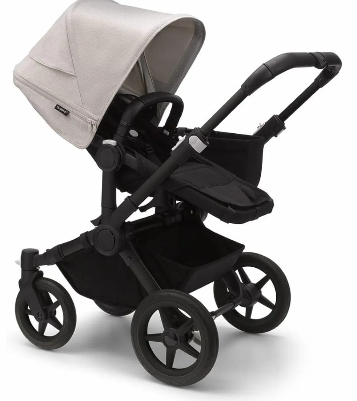 Bugaboo Donkey 5 Mono Complete Single-to-Double Stroller - Black / Midnight Black / Misty White