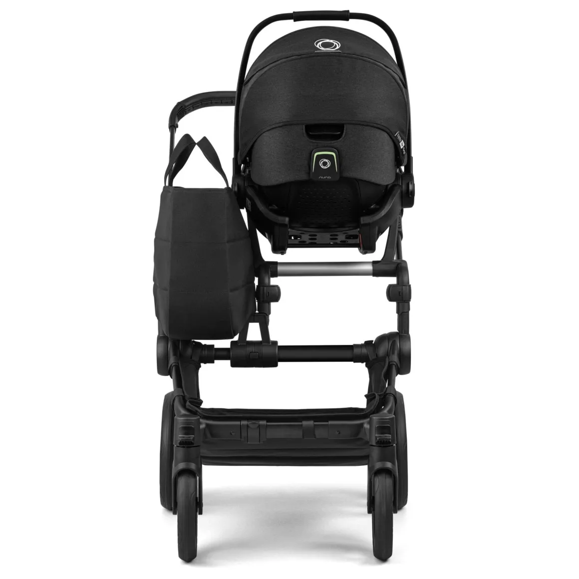 Bugaboo Donkey 6 Mono + Turtle Air Shield Travel System Bundle - Black / Cocoa Brown / Cocoa Brown
