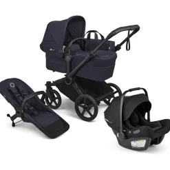 Bugaboo Donkey 6 Mono + Turtle Air Shield Travel System Bundle - Black / Deep Indigo / Deep Indigo
