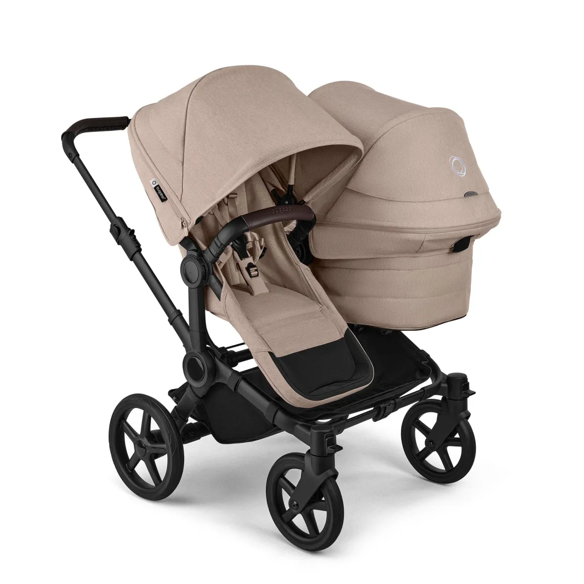 Bugaboo Donkey 6 Mono + Turtle Air Shield Travel System Bundle - Black / Desert Taupe Melange / Desert Taupe Melange