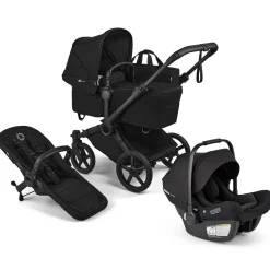 Bugaboo Donkey 6 Mono + Turtle Air Shield Travel System Bundle - Black / Heritage Black / Heritage Black