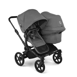 Bugaboo Donkey 6 Mono + Turtle Air Shield Travel System Bundle - Black / Moon Grey / Moon Grey