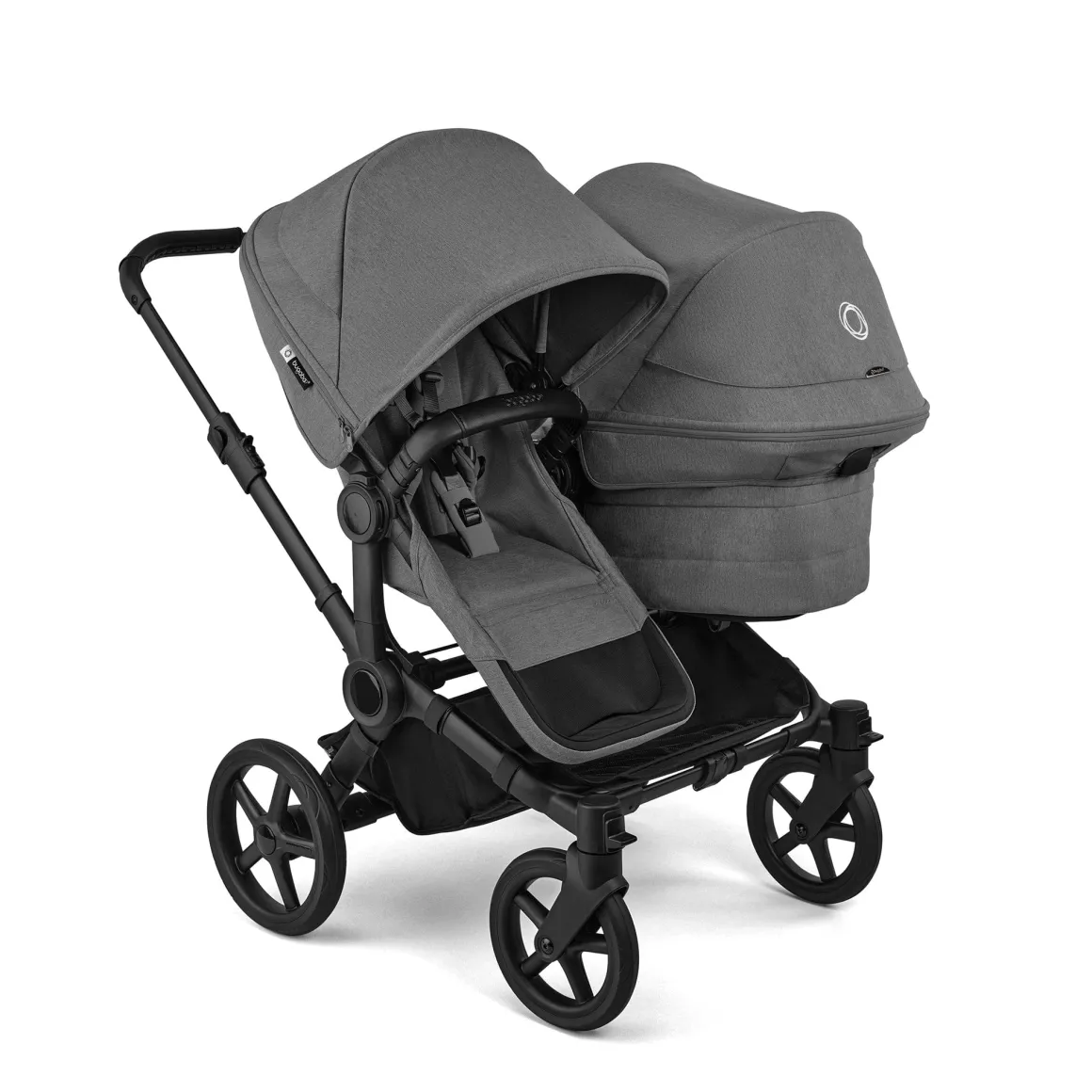 Bugaboo Donkey 6 Mono + Turtle Air Shield Travel System Bundle - Black / Moon Grey / Moon Grey