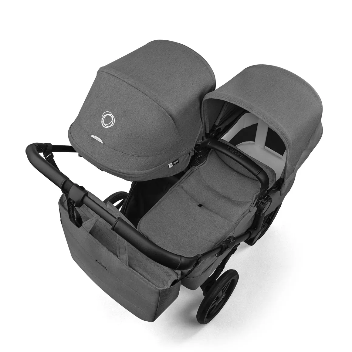 Bugaboo Donkey 6 Mono + Turtle Air Shield Travel System Bundle - Black / Moon Grey / Moon Grey