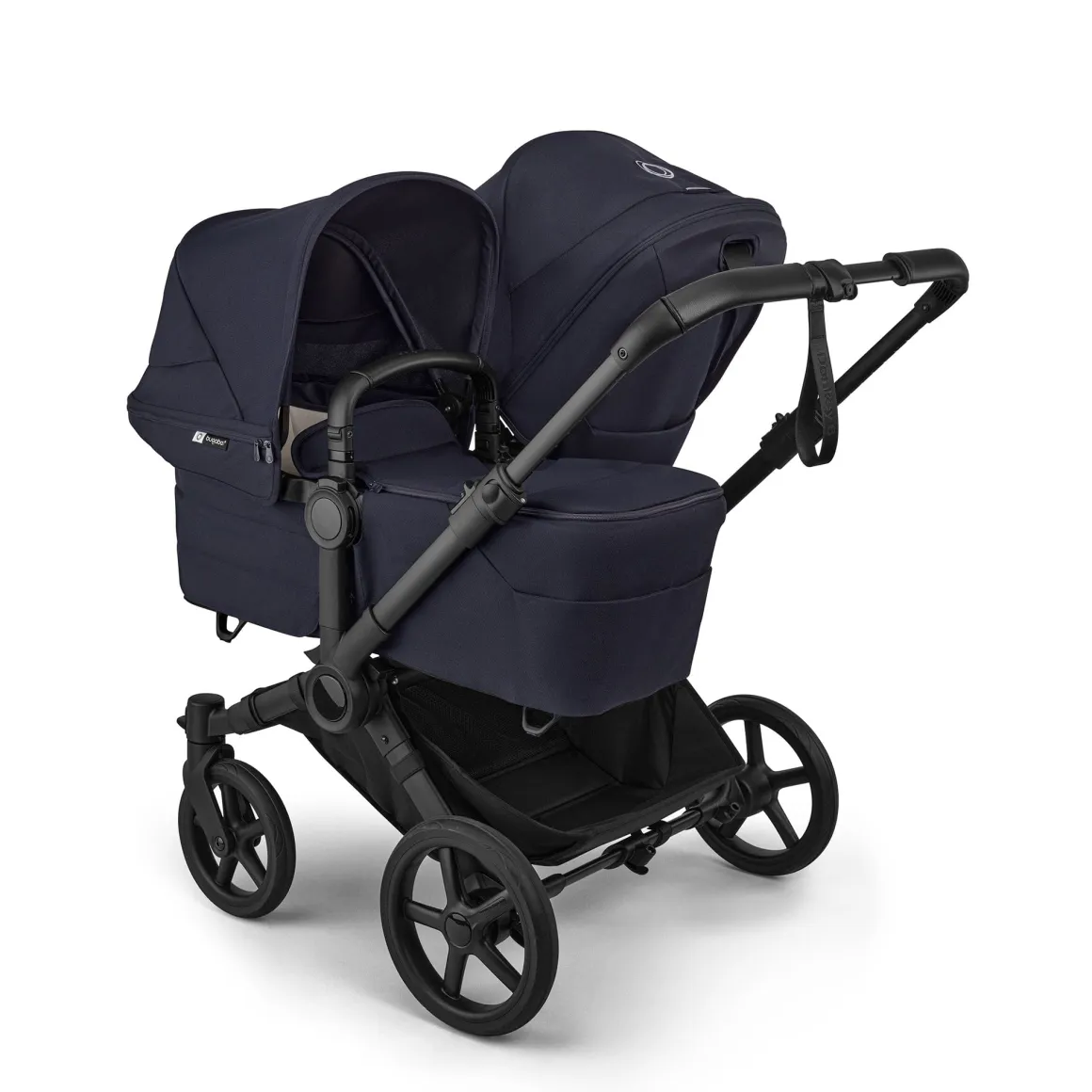 Bugaboo Donkey 6 + Turtle Air Shield Twin Travel System Bundle - Black / Deep Indigo / Deep Indigo