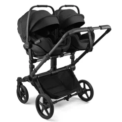 Bugaboo Donkey 6 + Turtle Air Shield Twin Travel System Bundle - Black / Heritage Black / Misty White