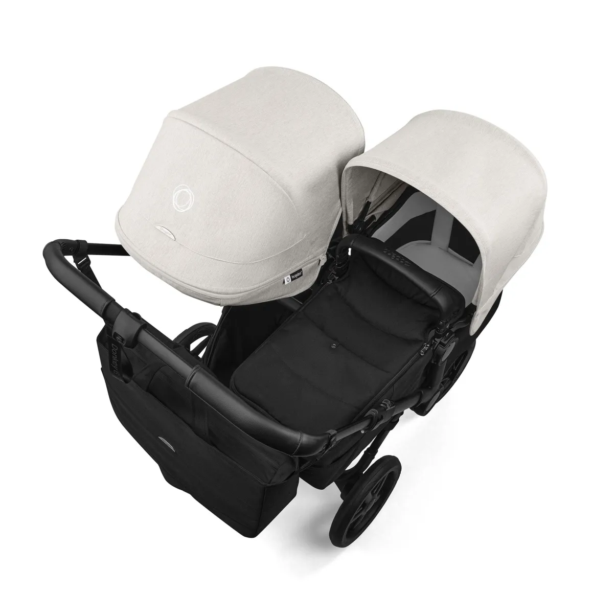 Bugaboo Donkey 6 + Turtle Air Shield Twin Travel System Bundle - Black / Heritage Black / Misty White