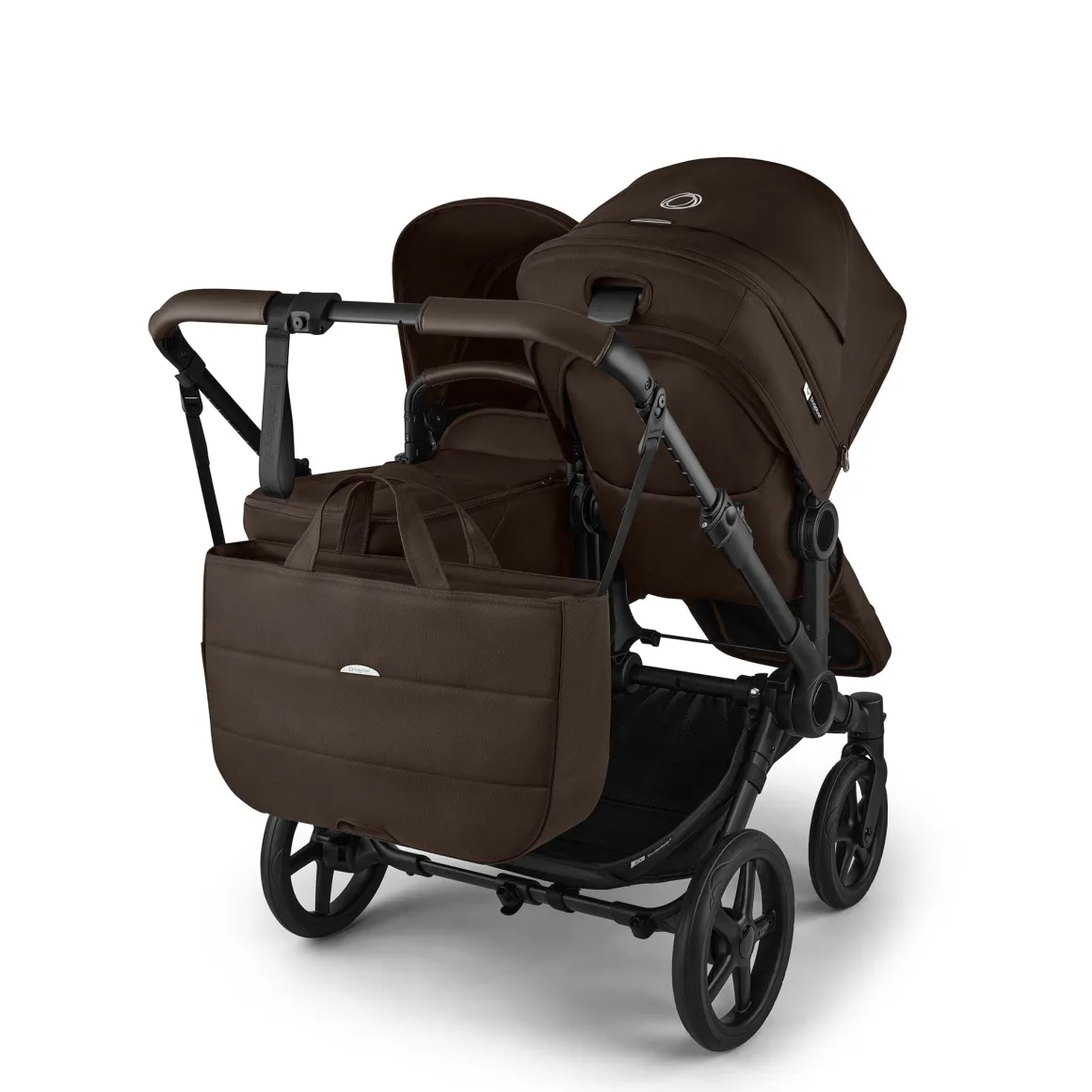 Bugaboo Donkey 6 Twin Complete Stroller Bundle - Black / Cocoa Brown / Cocoa Brown