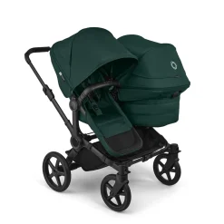 Bugaboo Donkey 6 Twin Complete Stroller Bundle - Black / Fern Green / Fern Green