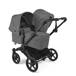 Bugaboo Donkey 6 Twin Complete Stroller Bundle - Black / Moon Grey / Moon Grey