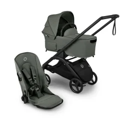 Bugaboo Dragonfly Plus Seat & Bassinet Complete - Black / Forest Green / Forest Green