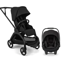 Bugaboo Dragonfly Plus Seat Complete Stroller + Turtle Air Shield Travel System Bundle - Black / Heritage Black / Black