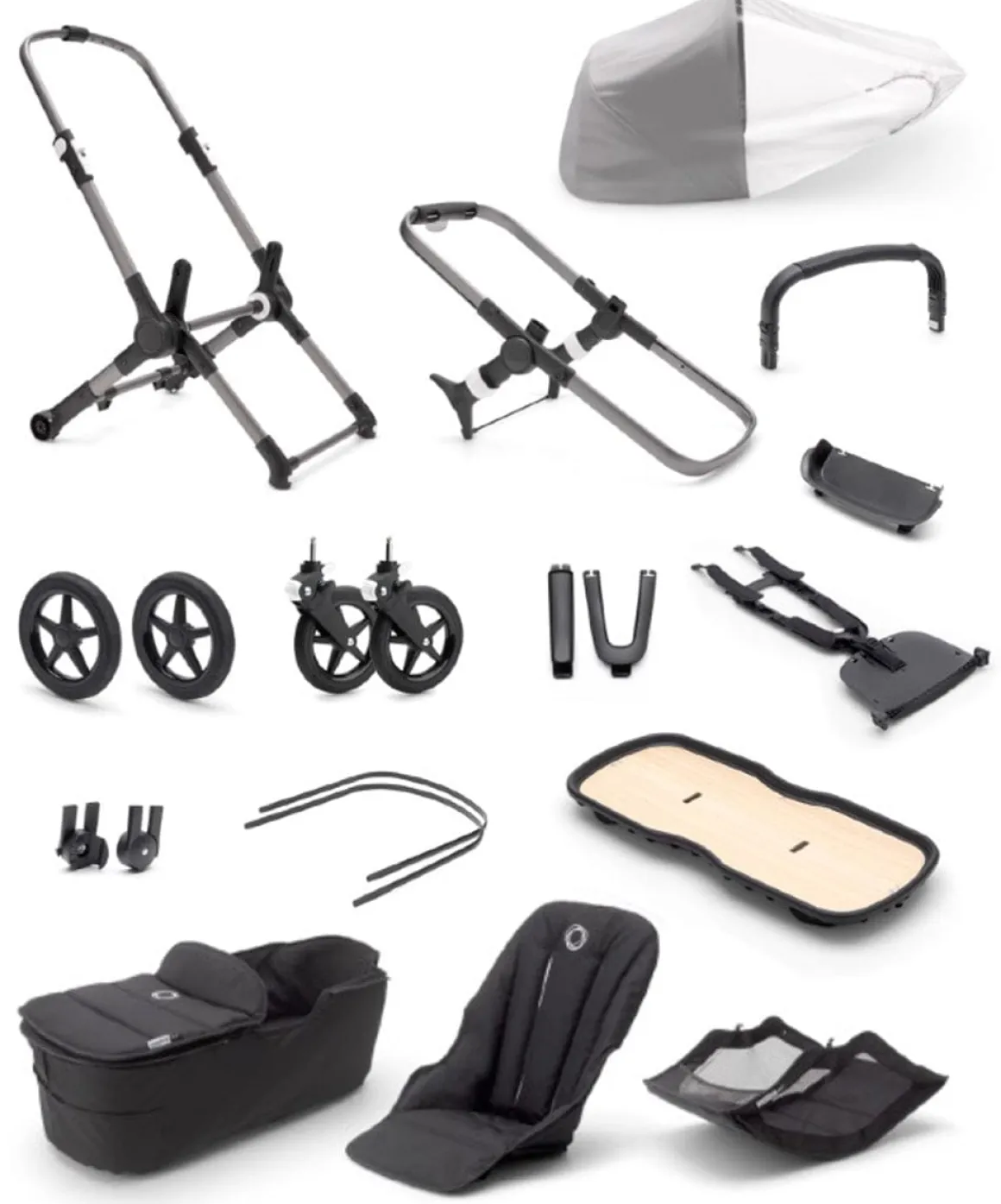 Bugaboo Fox3 Base + Style Set - Graphite / Grey Melange