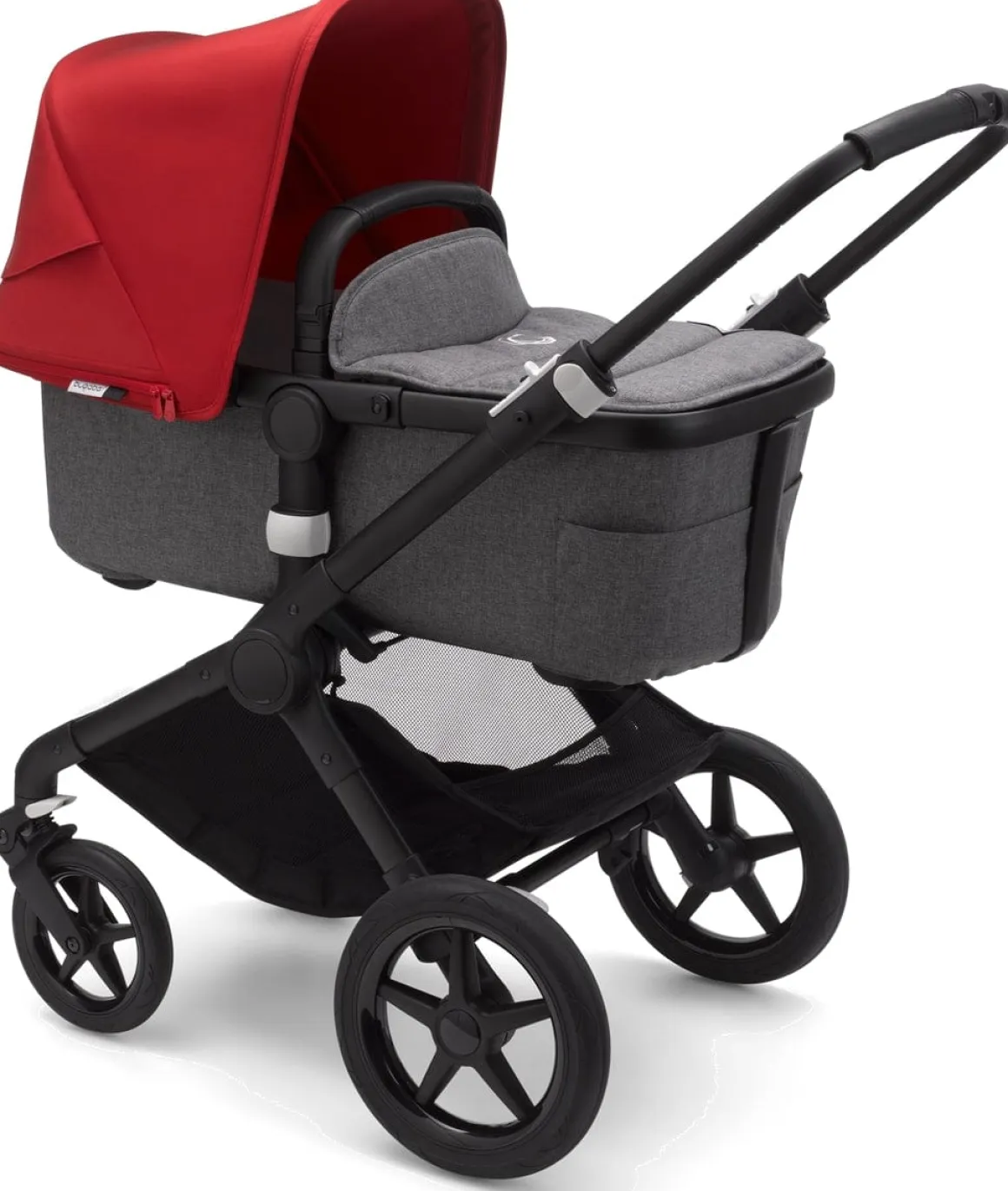 Bugaboo Fox2 Complete Stroller - Black/Grey Melange/Red