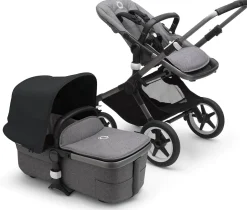 Bugaboo Fox3 Complete Stroller Bundle - Graphite / Grey Melange / Midnight Black