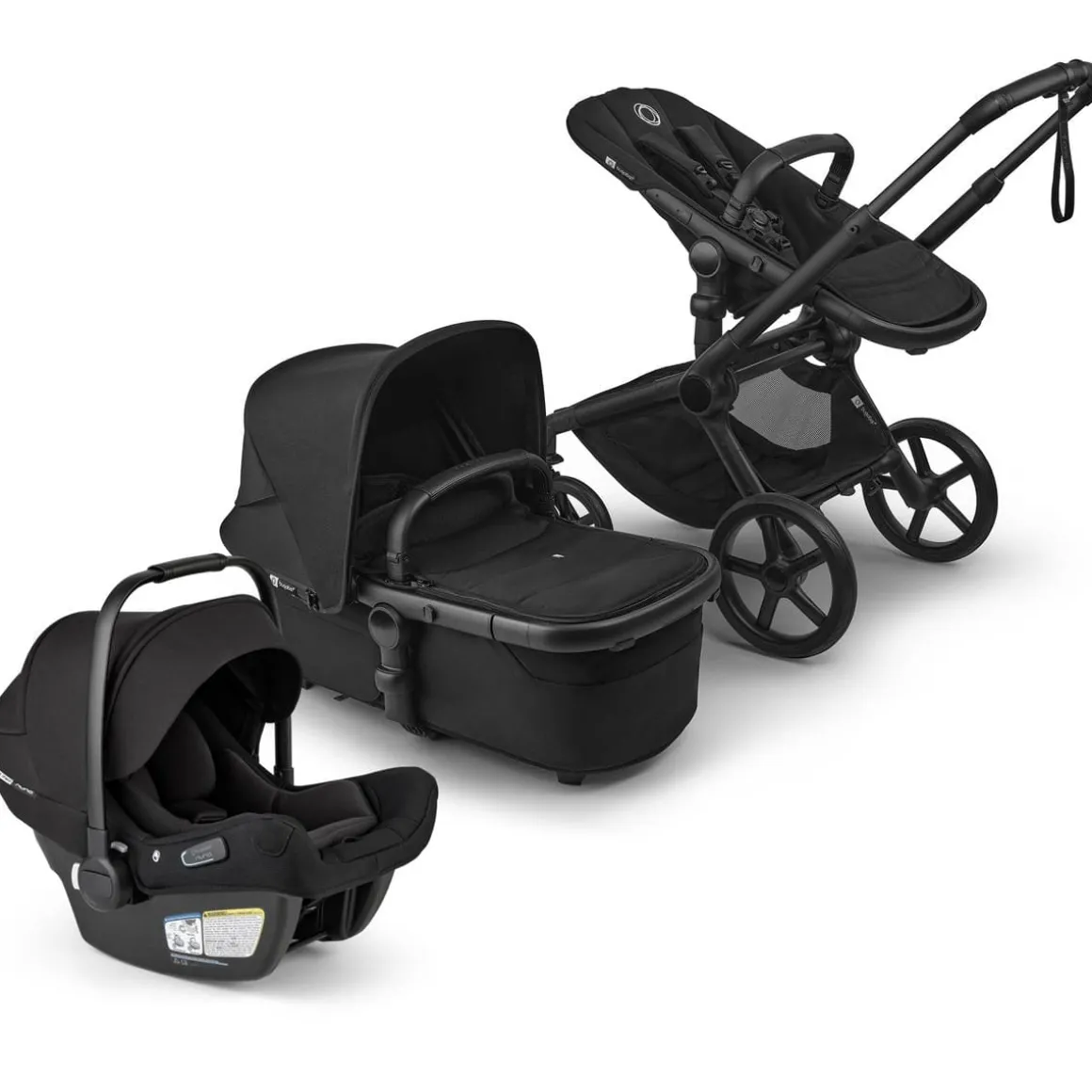 Bugaboo Fox 5 Renew + Turtle Air Shield Travel System Bundle - Black / Heritage Black / Heritage Black