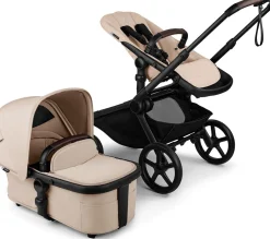 Bugaboo Kangaroo Complete Stroller + Bassinet Bundle - Black / Desert Taupe / Desert Taupe