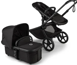 Bugaboo Kangaroo Complete Stroller + Bassinet Bundle - Black / Midnight Black / Midnight Black