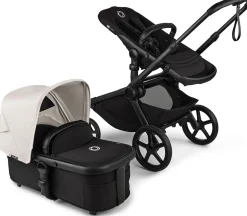 Bugaboo Kangaroo Complete Stroller + Bassinet Bundle - Black / Midnight Black / Misty White